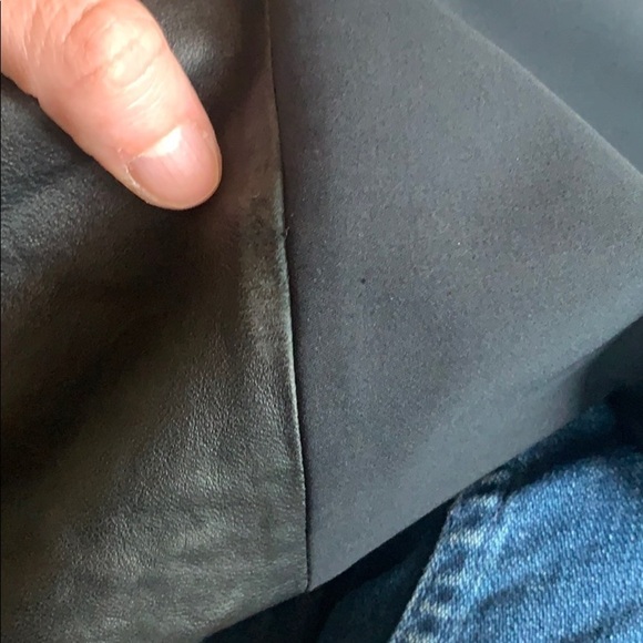 Sandro Black Leather Front Zip Trousers - Picture 10 of 10